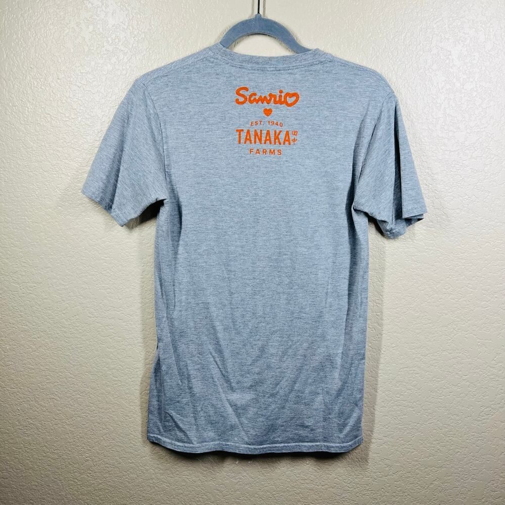 Hello Kitty Sanrio Tanaka Farms Pumpkin Youth Small Gray T-Shirt New 2017 Rare - Picture 2 of 8